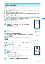 Preview for 123 page of Docomo FOMA N904I User Manual