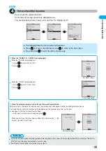 Предварительный просмотр 34 страницы Docomo Foma P700i Manual