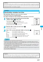 Preview for 219 page of Docomo FOMA P901iS Manual