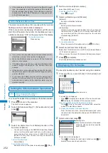 Предварительный просмотр 254 страницы Docomo FOMA SO702i Manual
