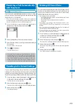 Предварительный просмотр 261 страницы Docomo FOMA SO702i Manual