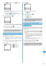 Предварительный просмотр 275 страницы Docomo FOMA SO702i Manual