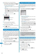 Предварительный просмотр 278 страницы Docomo FOMA SO702i Manual