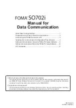 Предварительный просмотр 341 страницы Docomo FOMA SO702i Manual