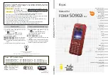 Предварительный просмотр 1 страницы Docomo FOMA SO902I User Manual