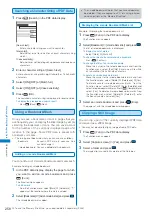 Предварительный просмотр 260 страницы Docomo FOMA SO902I User Manual