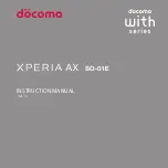 Предварительный просмотр 1 страницы Docomo SO-01E Instruction Manual