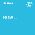 Docomo SO-02D Instruction Manual preview