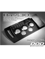 DOD Bass30 Owner'S Manual preview