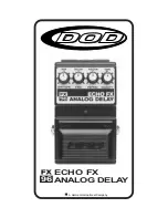 DOD Echo FX96 Analog Delay Instruction Booklet предпросмотр