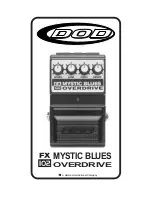 Предварительный просмотр 1 страницы DOD FX 102 Mystic Blues Overdrive Manual