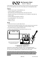 Предварительный просмотр 1 страницы DOD Mini Expression Pedal Owner'S Manual