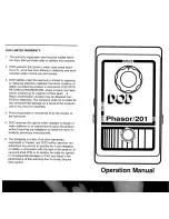 Предварительный просмотр 1 страницы DOD Phasor 201 Operation Manual