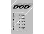 DOD SR 231QX, SR 430QX, SR 431QX, Owner'S Manual preview