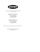 Предварительный просмотр 10 страницы DOD SR606 Owner'S Manual