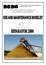 Предварительный просмотр 1 страницы DODA SEPARATOR 2000 Use And Maintenance Booklet