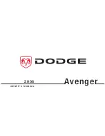 Dodge 2008 Avenger Owner'S Manual предпросмотр