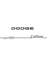 Предварительный просмотр 1 страницы Dodge 2010 Caliber Owner'S Manual