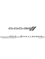 Предварительный просмотр 1 страницы Dodge 2012 Challenger SRT8 Owner'S Manual