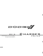 Предварительный просмотр 1 страницы Dodge 2012 Charger Police Owner'S Manual