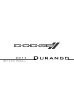 Dodge 2013 Durango Owner'S Manual предпросмотр