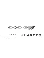 Предварительный просмотр 1 страницы Dodge 2015 Charger POLICE Owner'S Manual Supplement