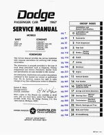 Preview for 2 page of Dodge Charger 1967 Service Manual