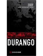 Dodge DURANO 2009 Quick Reference Manual preview