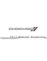 Предварительный просмотр 1 страницы Dodge Grand Caravan 2014 Owner'S Manual