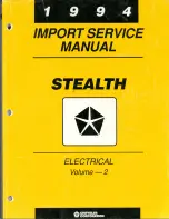 Dodge Stealth 1994 Service Manual предпросмотр