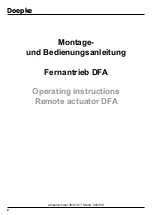 Preview for 2 page of Doepke DFA Operating Instructions Manual