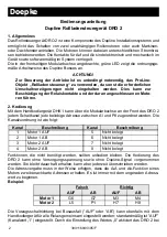 Preview for 2 page of Doepke Dupline DRO 2 Operating Instructions Manual