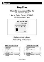 Doepke Dupline DSM 4E Operating Instructions Manual preview