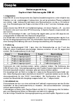 Preview for 2 page of Doepke Dupline DSM 4E Operating Instructions Manual