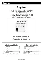 Preview for 1 page of Doepke Dupline DSM 4R Operating Instructions Manual