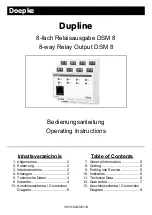 Preview for 1 page of Doepke Dupline DSM 8 Operating Instructions Manual