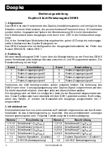 Preview for 2 page of Doepke Dupline DSM 8 Operating Instructions Manual