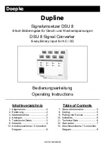 Doepke Dupline DSU 8 Operating Instructions Manual preview