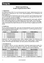 Preview for 2 page of Doepke Dupline DSU 8 Operating Instructions Manual