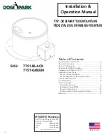 Preview for 2 page of DOGIPARK DOGIFOUNTAIN 7751 Installation & Operation Manual