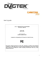 Dogtek Canicom 200 User Manual preview