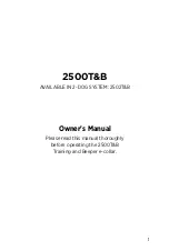 Dogtra 2500B series Owner'S Manual preview