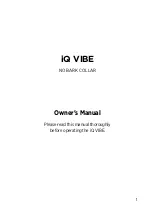 Preview for 1 page of Dogtra iQ VIBE Owner'S Manual