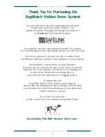 Предварительный просмотр 2 страницы DogWatch Hidden Fence System Owner'S Manual