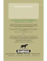 Preview for 24 page of DogWatch Performance Series Owner'S Manual