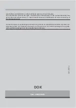 Preview for 76 page of Dok 96 G Instruction For The Use - Installation Advice