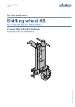 Doka Shifting wheel KS Operating Instructions предпросмотр