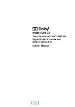 Dolby Laboratories DP503 User Manual preview