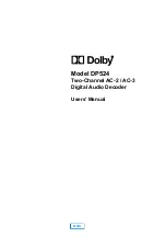 Preview for 1 page of Dolby Laboratories DP524 User Manual