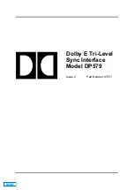 Preview for 1 page of Dolby Laboratories DP579 User Manual